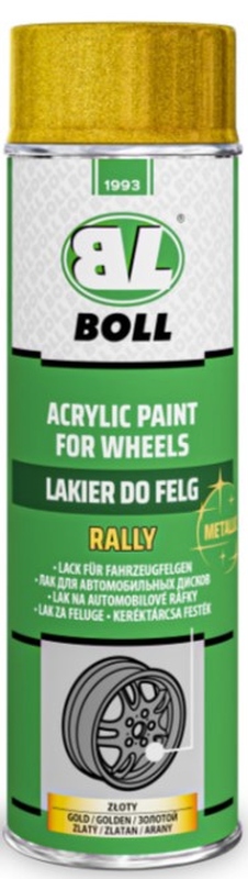 BOLL 0010136 - LAKIER AKRYLOWY 500ML W AEROZOLU ZŁOTY METALLIC DO FELG SAMOCHODOWYCH - BOLL