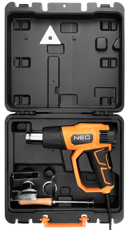 NEO TOOLS 04-710 - OPALARKA 2000W. I. 50OC. II. 70-600OC.WALIZKA. WYŚWIETLACZ CYFROWY