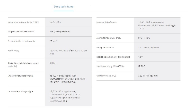 BOSCH Diagnostics 0 687 000 149 - BAT 6120 INTELIGENTNA ŁADOWARKA BOSCH DO AKUMULATORÓW 12V 120A