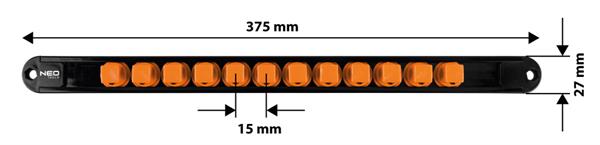 NEO TOOLS 08-002 - UCHWYTY NA NASADKI 1-4. 3-8. 1-2 - ZESTAW 6 SZT.