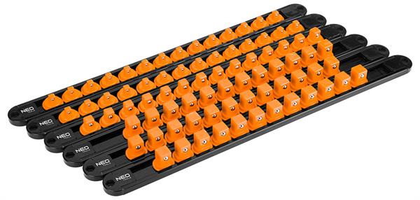 NEO TOOLS 08-002 - UCHWYTY NA NASADKI 1-4. 3-8. 1-2 - ZESTAW 6 SZT.