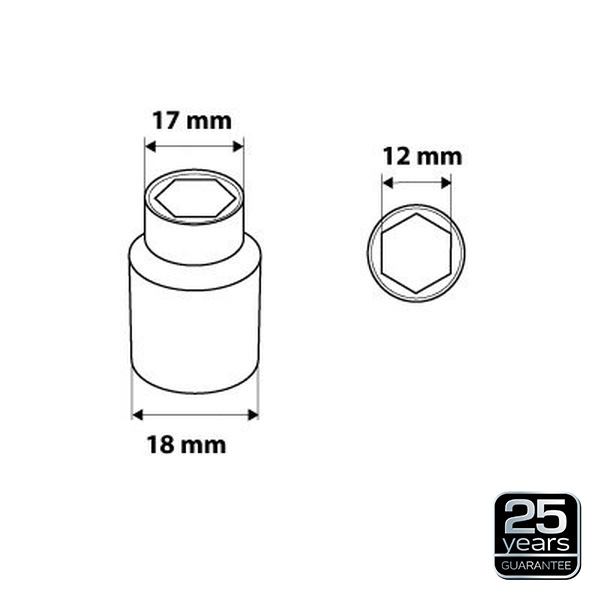 NEO TOOLS 08-172 - NASADKA SZEŚCIOKĄTNA 3-8. 12 MM