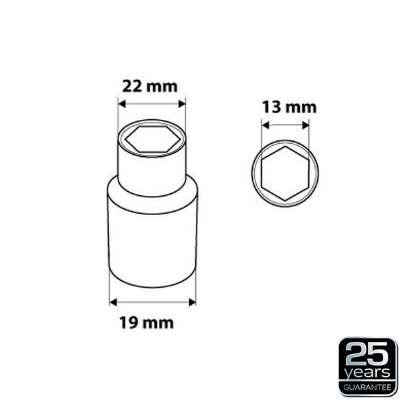 NEO TOOLS 08-413 - NASADKA SZEŚCIOKĄTNA 1-2. 13 MM