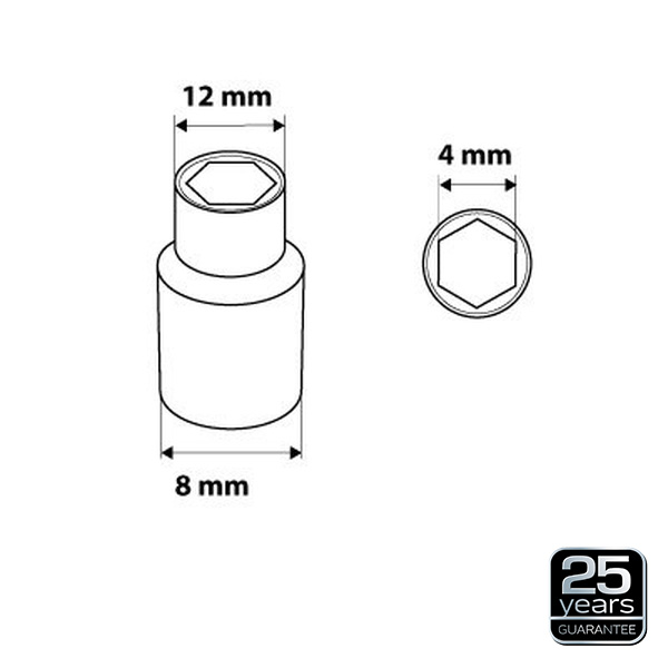 NEO TOOLS 08-442 - NASADKA SZEŚCIOKĄTNA 1-4. 4 MM