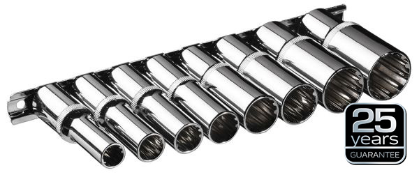 NEO TOOLS 08-650 - NASADKI SPLINE 1-2. DŁUGIE. ZESTAW 8 SZT.