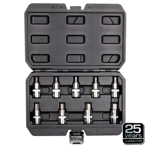NEO TOOLS 08-705 - KOŃCÓWKI SZEŚCIOKĄTNE NA NASADCE 55 MM. ZESTAW 9 SZT.