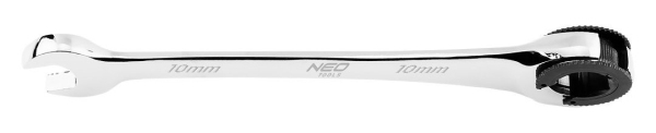 NEO TOOLS 09-257 - KLUCZ PŁASKO-OCZKOWY. ROZCIĘTY Z GRZECHOTKĄ 10 MM