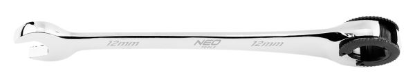 NEO TOOLS 09-259 - KLUCZ PŁASKO-OCZKOWY. ROZCIĘTY Z GRZECHOTKĄ. 12 MM