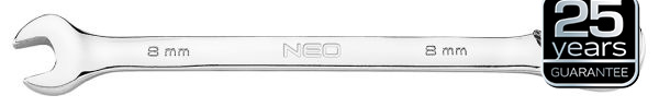 NEO TOOLS 09345 - KLUCZE PŁASKO OCZKOWE Z GRZECHOTKĄ I PRZEŁĄCZNIKIEM. ZESTAW 12 SZT.. 8 - 19 MM. MIĘKKIE ETUI