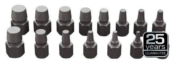 TOPEX 09-607 - ZESTAW WYKRETAKÓW DO ZERWANYCH-USZKODZONYCH ŚRUB TORX HEX SPLINE-15 EL.