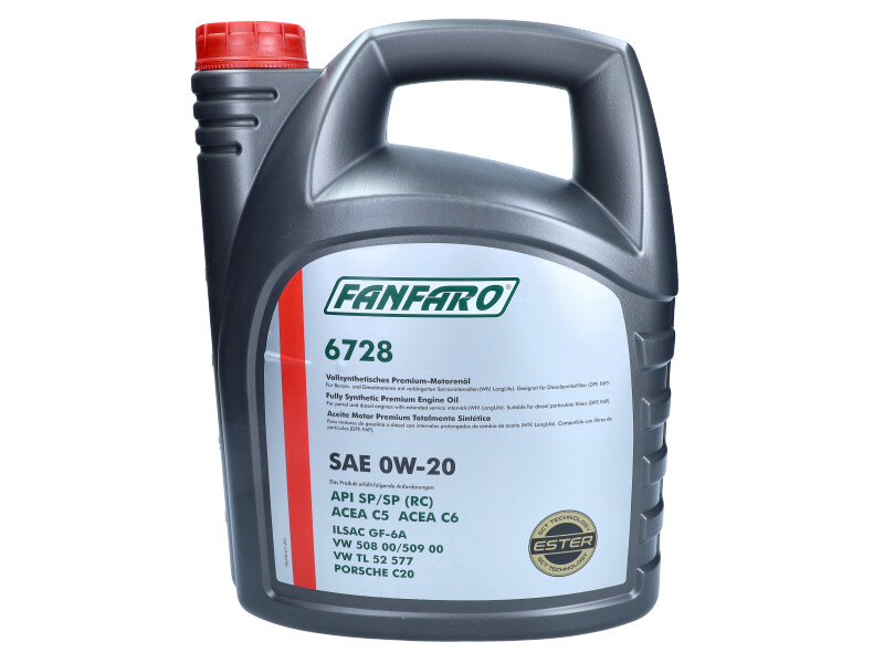 Fanfaro FF6728-5 - OLEJ DO VAG 0W20 5L - SPRC - C5-C6 - GF-6A - 508.00 509.00 - C20 - OPAKOWANIE PLASTIKOWE