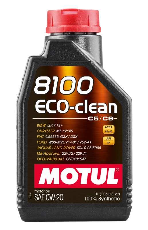 Motul 108813 - OLEJ MOTUL 0W20 1L 8100 ECO CLEAN -C5-C6-SP-RC -GF-6A-229.71 229.72-OV 0401547-A20-RBSO-2AE-STJLR.03.5006 -MS-12145-9.55535-GSX-