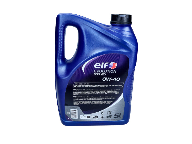 ELF 2213997 - OLEJ ELF 0W40 5L EVOLUTION 900 FT - A3-B3 - SP - 229.5 226.5 - 502.00 505.00 - LL01 - WSS-M2C937-A - RN 0710