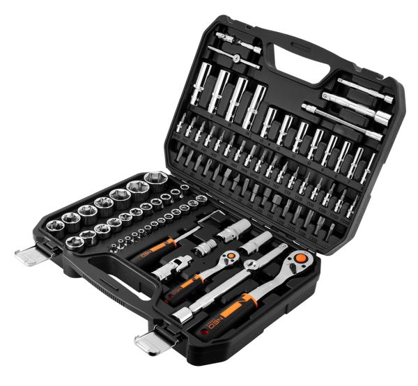 NEO TOOLS 10-062 - KLUCZE NASADOWE. 1-4. 1-2. CRV. ZESTAW 94 SZT.