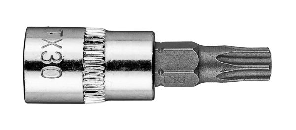 NEO TOOLS 10-327 - KOŃCÓWKA TORX TX30 NA NASADCE 1-4. KRÓTKA. 37 MM