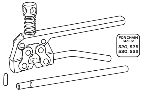 NEO TOOLS 10-511 - NARZĘDZIE DO ROZKUWANIA ŁAŃCUCHA W ROZMIARZE. 520. 525. 530 ORAZ 532