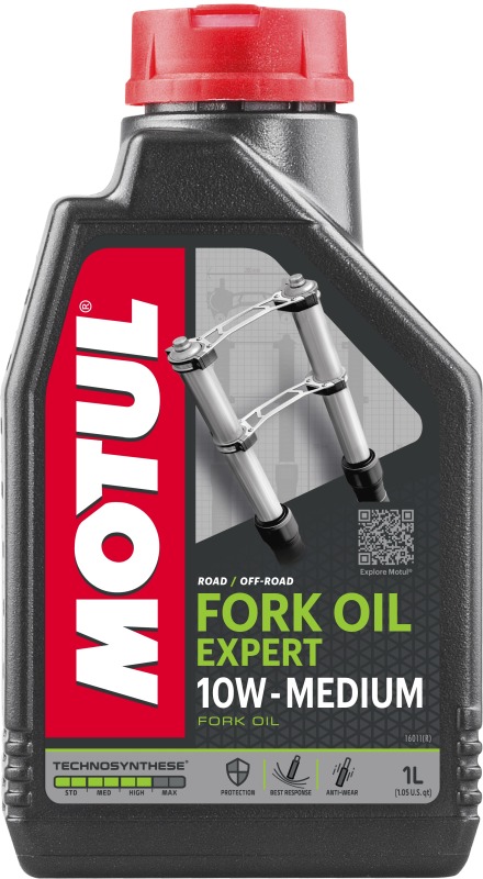 Motul 114074 - OLEJ MOTUL FORK OIL EXPERT MEDIUM 10W 1L - AMORTYZATORY TELESKOPOWE - HYDRAULICZNY