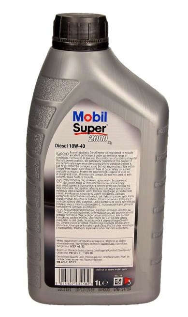 Mobil 150868 - OLEJ MOBIL SUPER 10W40 1L DIESEL 2000X1 - CF - 501.01 505.00 - 229.1