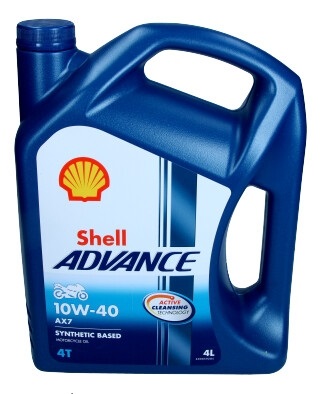 Shell 550053816 - OLEJ SHELL 10W40 4L ADVANCE 4T AX7 - MOTOCYKLE