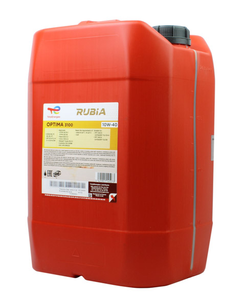 TOTAL Energies 2230053 - OLEJ TOTAL 10W40 20L RUBIA OPTIMA 3100 - E6-E7-E8-E9-E11 - CK-4 - 228.51 228.52 - VDS-4.5 - RLD-3 - MAN 3477-3271-1 - IVECO TLS