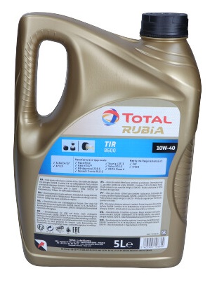 TOTAL Energies 2213670 - OLEJ TOTAL 10W40 5L RUBIA 8600 E9-E7 - 228.5 - VDS-3 - 3277 - RLD-2 - LDF-3 - DAF LONG DRAIN