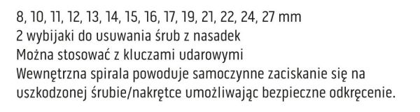 NEO TOOLS 11-920 - NASADKI 1-2. DO USZKODZONYCH NAKRĘTEK - ZESTAW 16 SZT.