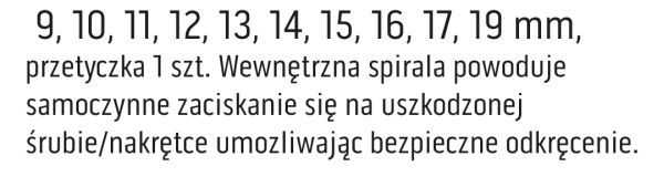 NEO TOOLS 11-922 - NASADKI. DO USZKODZONYCH NAKRĘTEK. KRÓTKIE - ZESTAW 11 SZT.