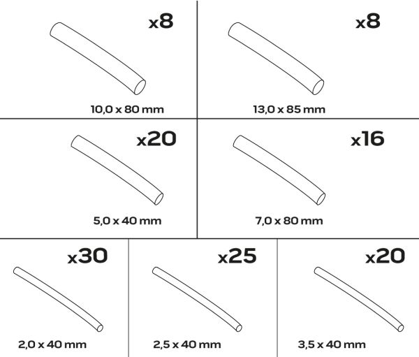 NEO TOOLS 11-978 - KOSZULKI TERMOKURCZLIWE. 127 SZTUK