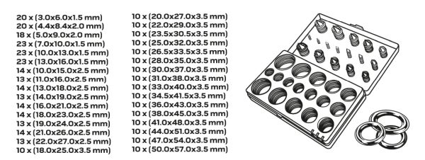 NEO TOOLS 11-983 - ORINGI GUMOWE 419 SZT.