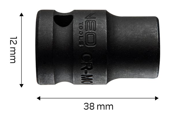 NEO TOOLS 12-212 - NASADKA UDAROWA 1-2. 12 X 38MM. CR-MO