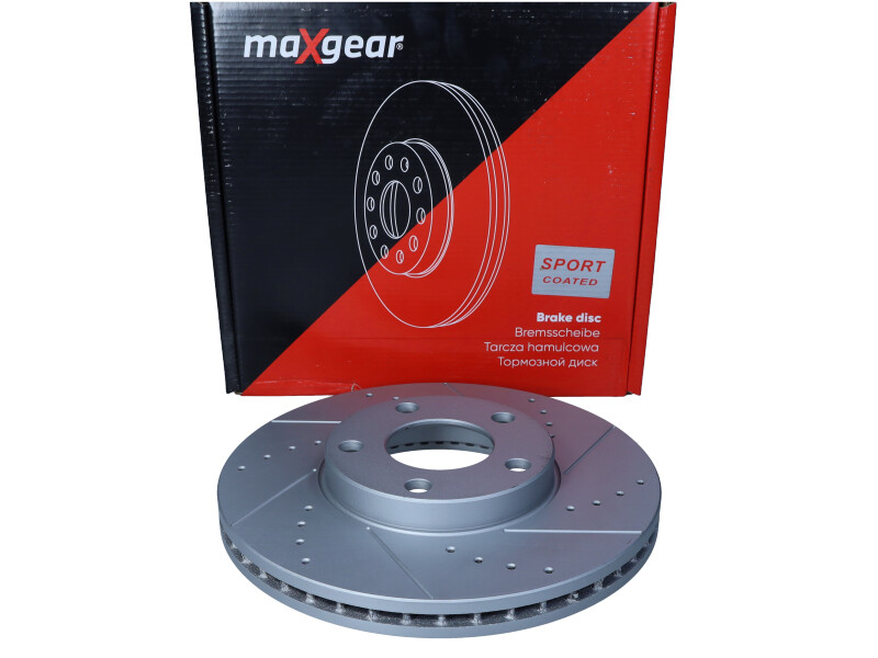 Maxgear 19-0757SPORT - TARCZA HAM. VW P. A4-PASSAT 1.9TDI 96- 282X25 NAWIERCANA I NACINANA. Z POWŁOKĄ ANTYKOROZYJNĄ
