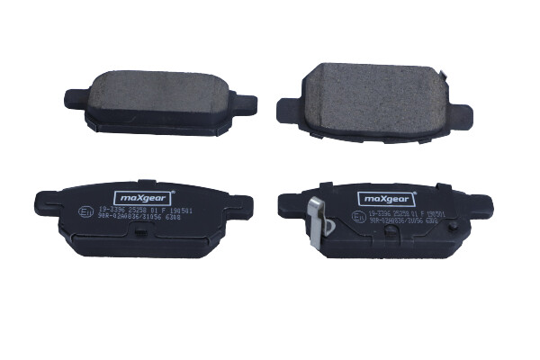 Maxgear 19-3396 — Zestaw klocków hamulcowych, hamulce tarczowe