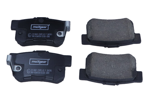 Maxgear 19-3669 — Zestaw klocków hamulcowych, hamulce tarczowe