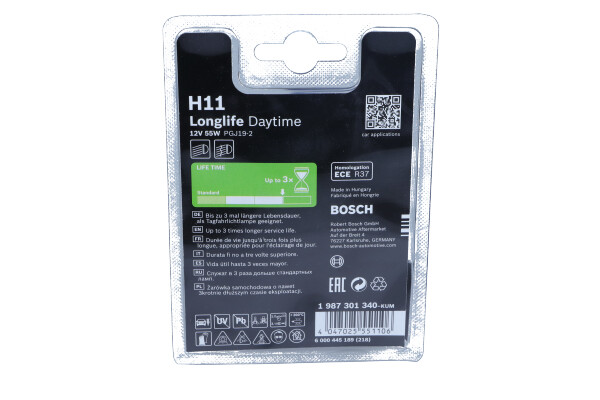 BOSCH 1 987 301 340 - ŻARÓWKA LONGLIFE DAYTIME H11 12V 55W BLISTER