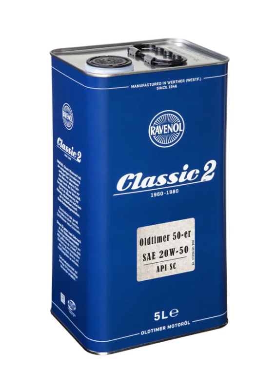 Ravenol 111910600501999 - OLEJ RAVENOL OLDTIMER 20W50 50-ER SAE 5L
