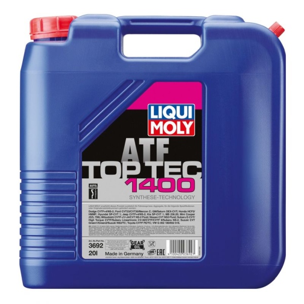 Liqui Moly 3692 - OLEJ LIQUI MOLY ATF TOP TEC 1400 CVT 20L - MB 236.20 - VW G 052 180 - PRZEKŁADNIOWY