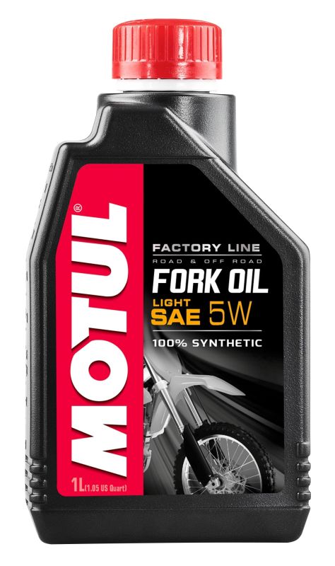 Motul 115029 - OLEJ MOTUL FORK OIL FACTORY LINE LIGHT 5W 1L - AMORTYZATORY TELESKOPOWE
