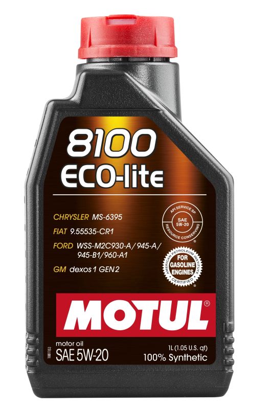 Motul 109102 - OLEJ MOTUL 5W20 1L 8100 ECO LITE - GF6-A - DEX1 GEN2 - MS-6395 - WSS M2C 945A