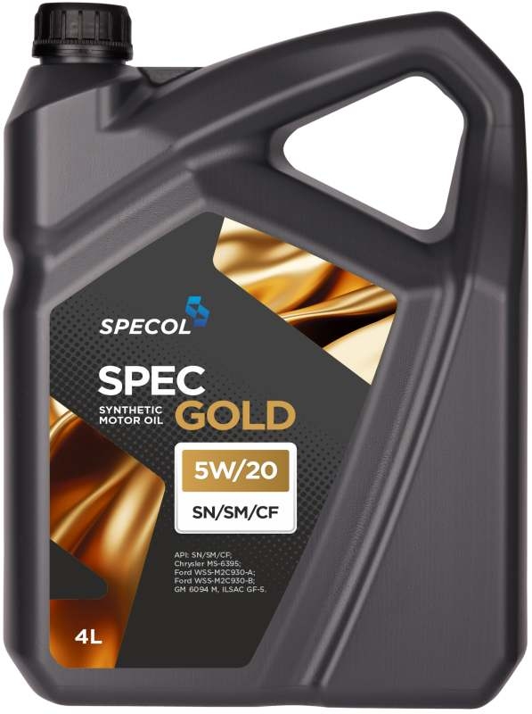 Specol 101852 - OLEJ SPECOL 5W20 4L SPEC GOLD SN-CF - MS-6395 - WSS M2C 930A-930B - GF5 - GM 6094 M