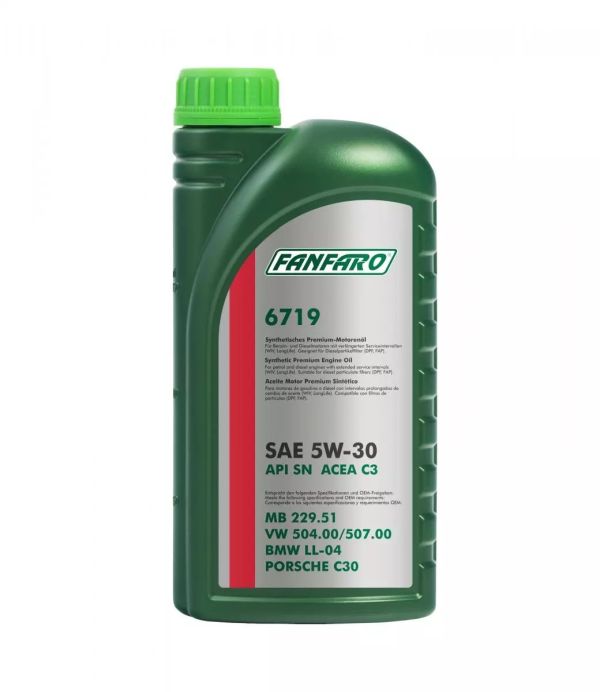Fanfaro FF67191 - OLEJ DO VAG 5W30 1L SN - C3 - 229.51 - 504.00 507.00 - LL04 - C30 - PLASTIKOWE OPAKOWANIE