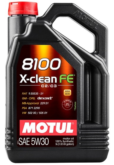 Motul 112781 - OLEJ MOTUL 5W30 5L 8100 X-CLEAN FE C2-C3 - SP - 229.52 - B71 2290 - RN17 - 9.55535-S1-S3