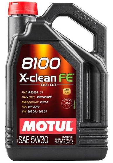 Motul 112781 - OLEJ MOTUL 5W30 5L 8100 X-CLEAN FE C2-C3 - SP - 229.52 - B71 2290 - RN17 - 9.55535-S1-S3