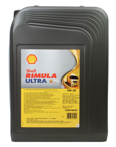 Shell 550070642 - OLEJ SHELL 5W30 20L RIMULA ULTRA - JERRY CAN - CJ-4 - E6-E7-E9 - M3477-3677 - RLD-3 - VDS-4 - LDF-4