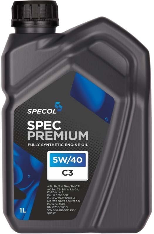 Specol 101987 - OLEJ SPECOL 5W40 1L PREMIUM - C3 - SN - LL04 - 9.55535-S2 -WSS M2C 917-A- 226.5 229.31 229.51- 040 1547-D30-G30-C40-0710- 505.00