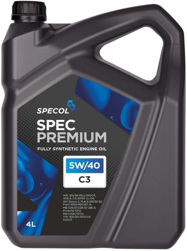 Specol 101982 - OLEJ SPECOL 5W40 4L PREMIUM - C3 - SN - LL04 - 9.55535-S2 -WSS M2C 917-A- 226.5 229.31 229.51- 040 1547-D30-G30-C40-0710- 505.00