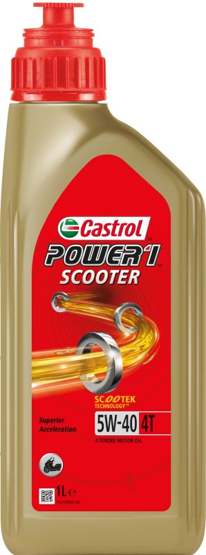 CASTROL 1605C4 - OLEJ CASTROL 5W40 1L POWER 1 SCOOTER 4T SYNT. - MOTOCYKLE - SCOOTER