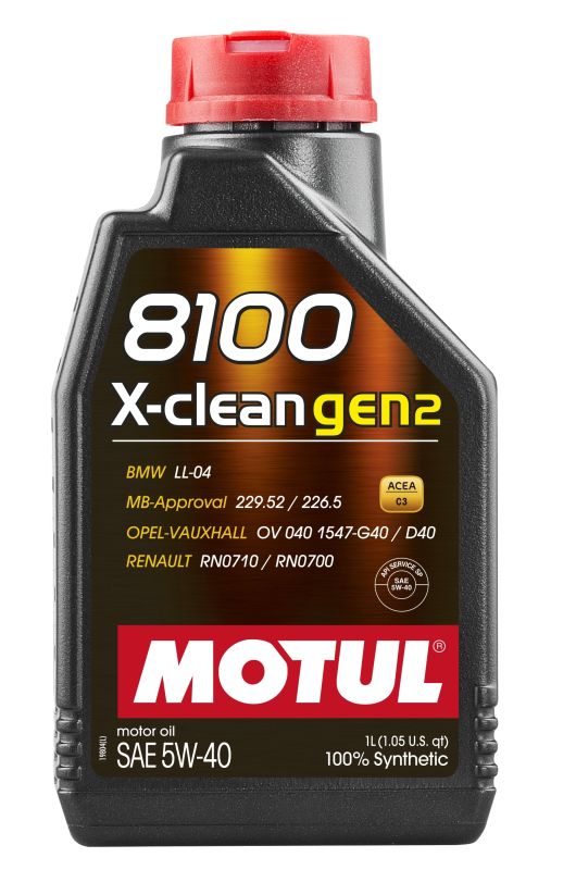 Motul 109761 - OLEJ MOTUL 5W40 1L 8100 X-CLEAN GEN2 C3 - 511.00 - 229.52 226.5 - LL04 - DEX2 - C40 - RN0710-700 - 9.55535-S2-T2