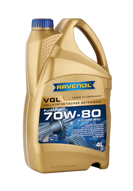 Ravenol 1221112-004-01-999 - OLEJ RAVENOL 70W80 4L VGL LS - GL5 - MIL-L-2105 D - SYNT.
