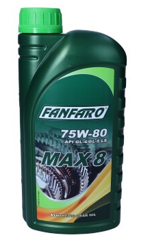 Fanfaro FF8713-1 - OLEJ FANFARO 75W80 1L MAX8 - GL4-5 LS - MIL L 2105 C - WSD-M2C200-C - MACK GO-J PLUS - PSA B71 2330