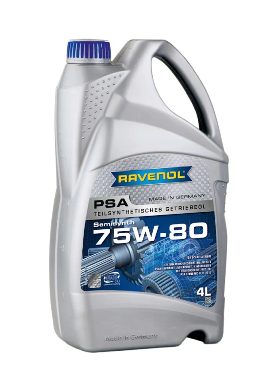 Ravenol 1222100-004-01-999 - OLEJ RAVENOL MTF PSA 75W80 4L API GL4 - B71 2315 - PRZEKŁADNIOWY - PÓŁSYNT.